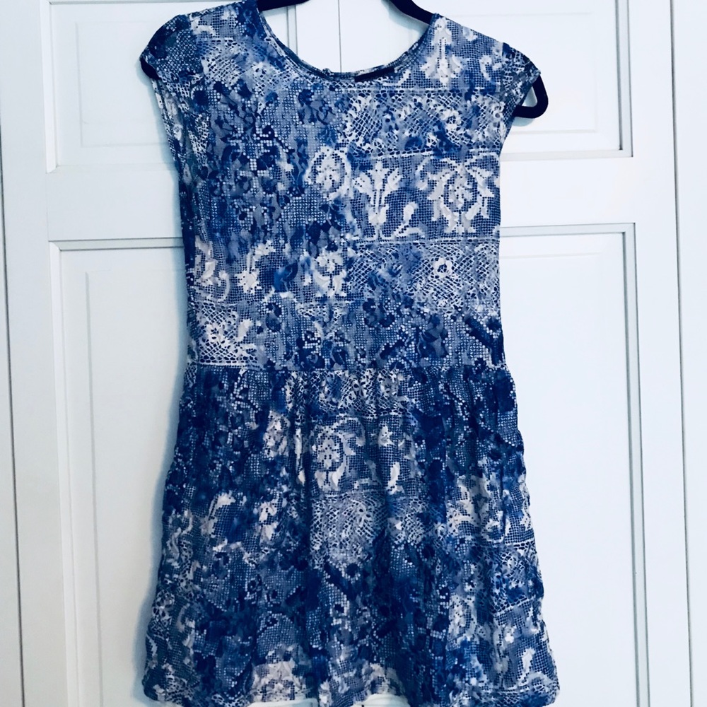 blue detailed dress
